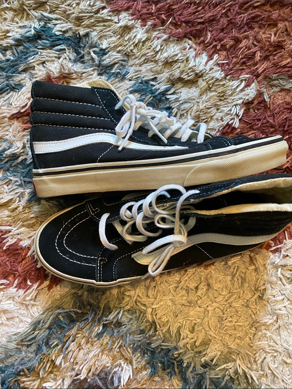 Vans Black & White High-Top Skate Sneakers